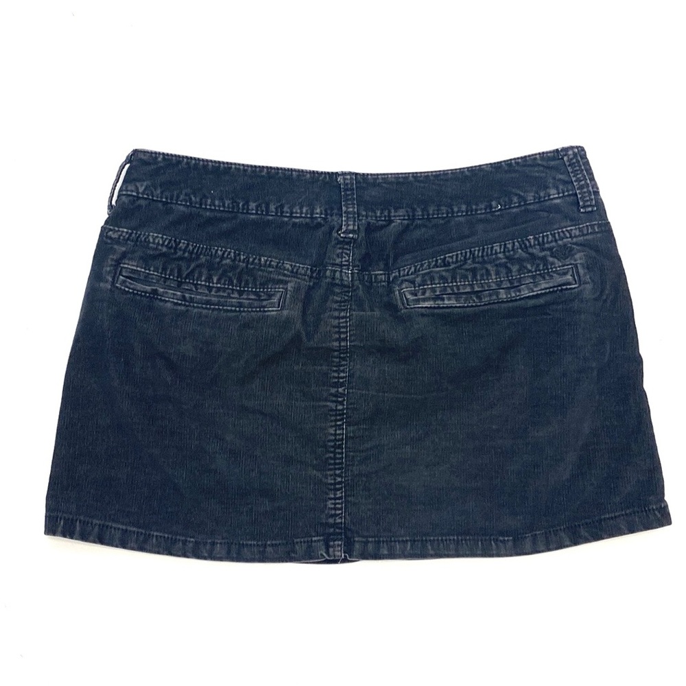 American Eagle Outfitters Women's Black Light Corduroy Stretch Mini Skirt Sz 8 - Picture 4 of 9